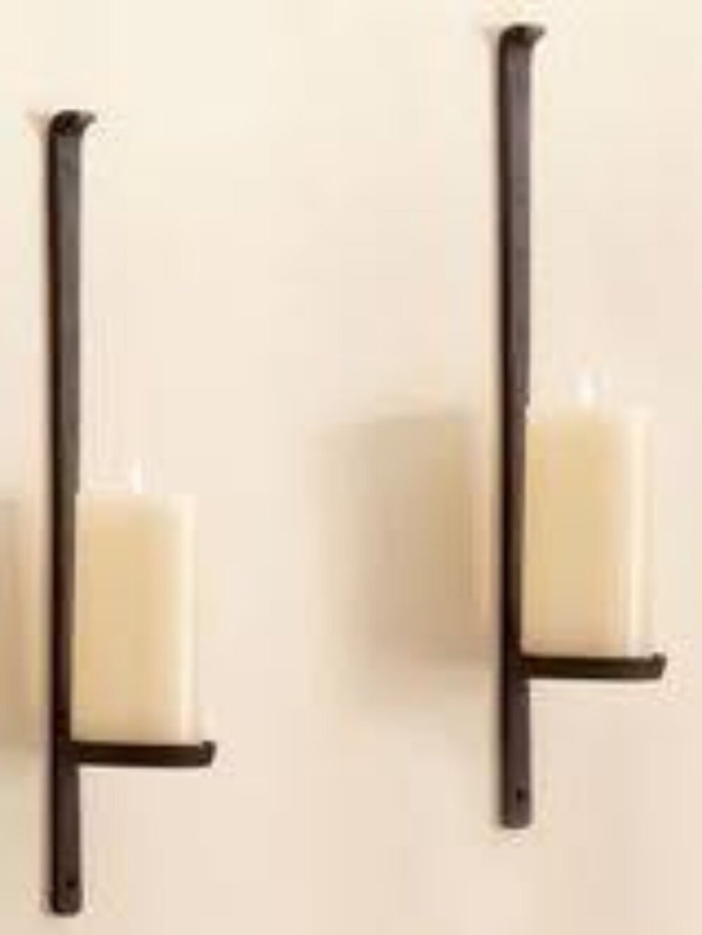 Pottery Barn 4 Artisanal Wall-Mount Pillar Candle Holders Brand New